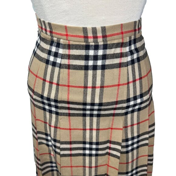 Vintage Burberrys London Nova Check Wool Skirt Size 8 EX Long Made in England - Picture 5 of 13
